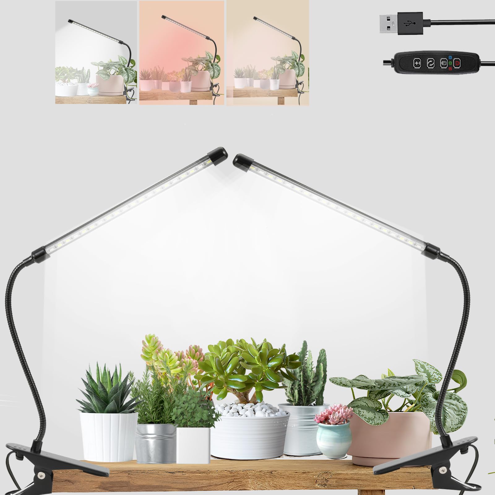 Grow Lights for Indoor 6000K White Red LEDs Indoor Plant Growing Light