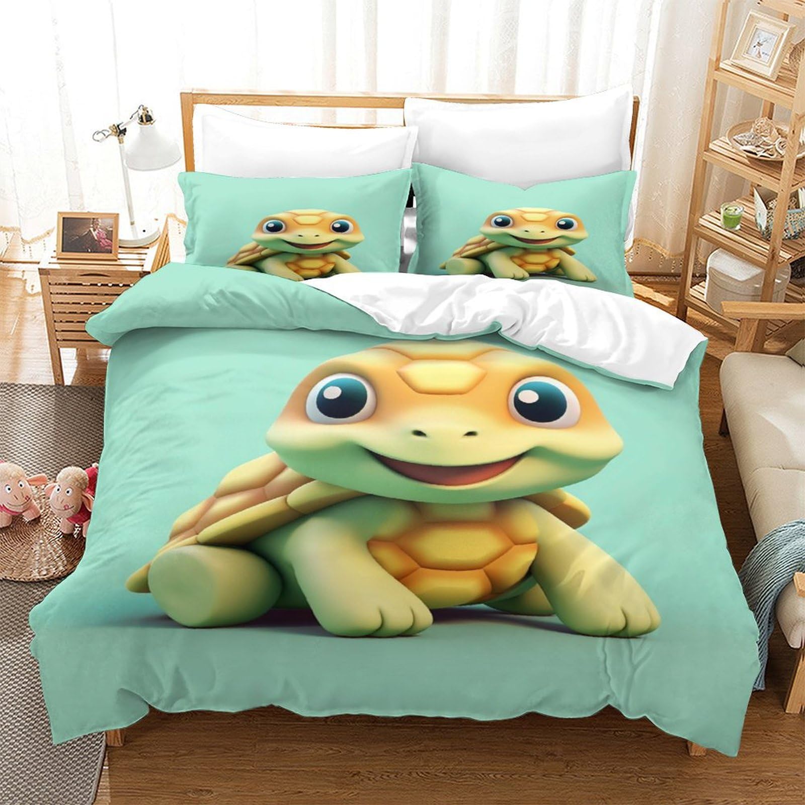 Parure de couette tortue marine pour décorer une chambre d'enfant ou d'adolescent