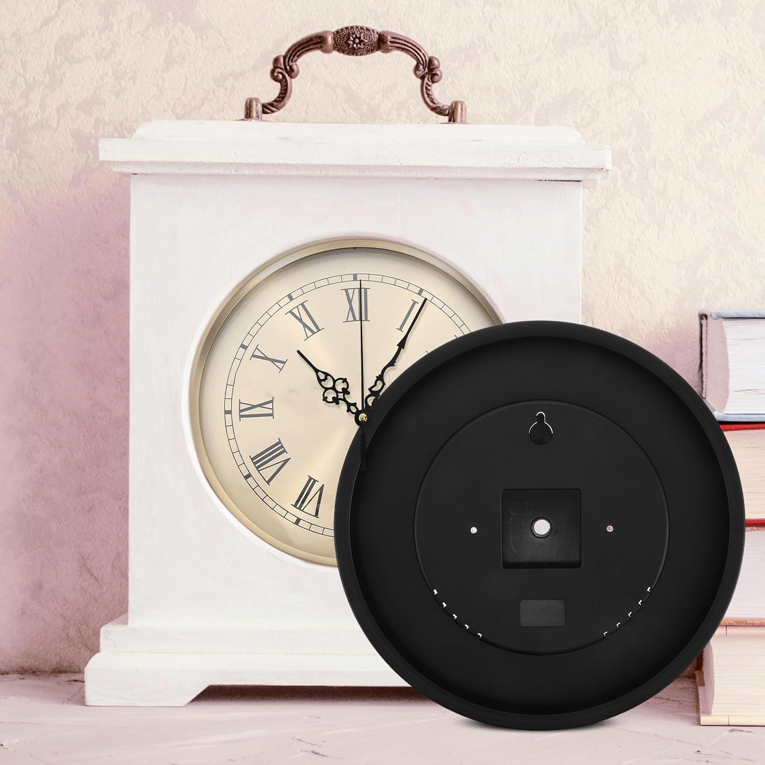 UPKOCH Metal Round Clock Back Cover Part for Wall Clocks with Easy Installation and Wear Resistance Suitable for Offices and Home Decor
