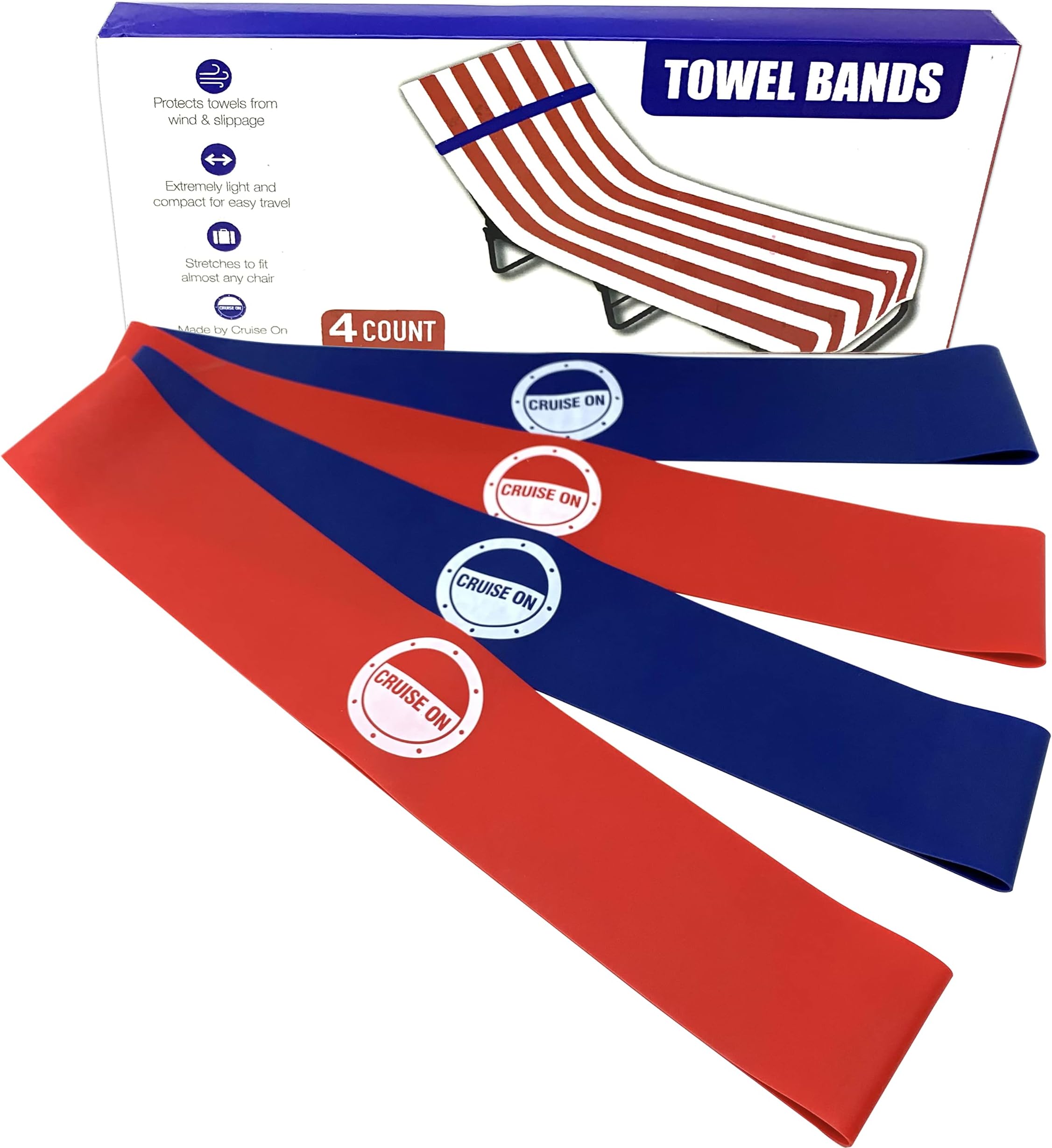 Towel Bands (4 Pack) The Better Towel Chair Clips Option