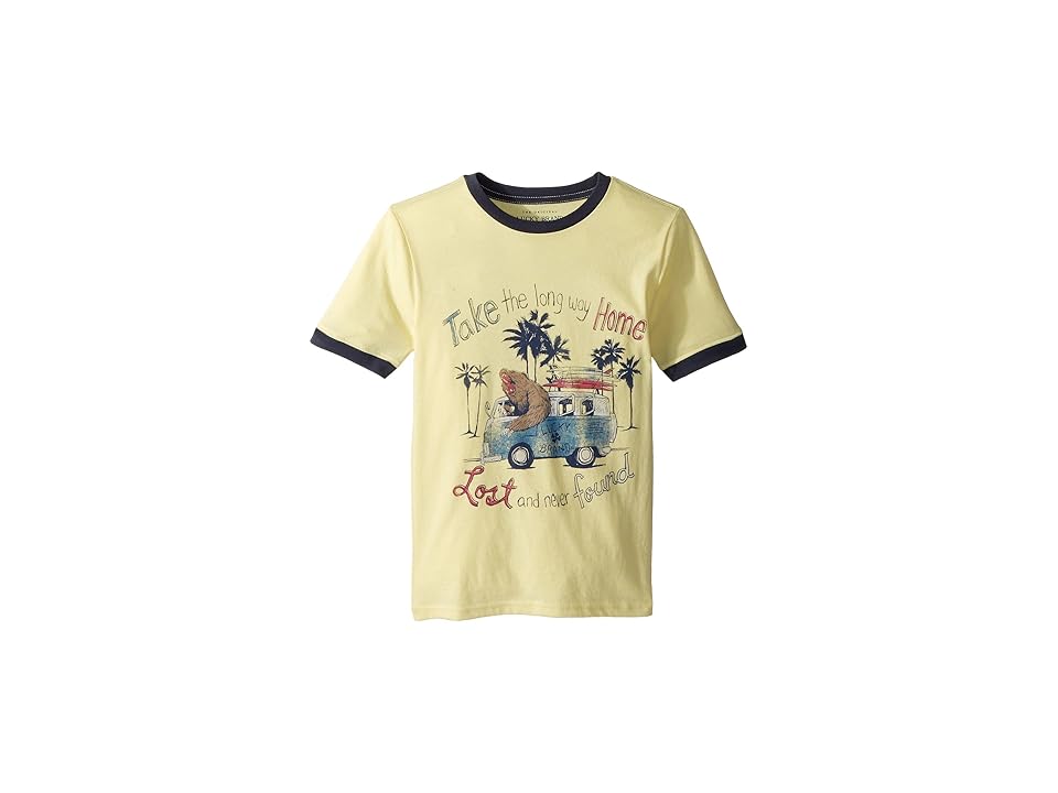

Lucky Brand Kids Short Sleeve Graphic Tee (Big Kids) (Custard Heather) Boy's T Shirt, Yellow