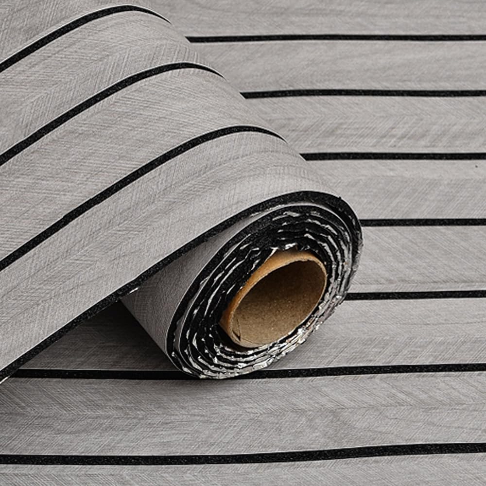 LZH-LP Wood Grille Self-Adhesive Wall Stickers Wood Grain Grille Background Thickening Wallpaper, 40X300CM IXPE PVC Self-Adhesive Stickers Roll Noise Reduction Wall Panels for Wall Decal — image 1