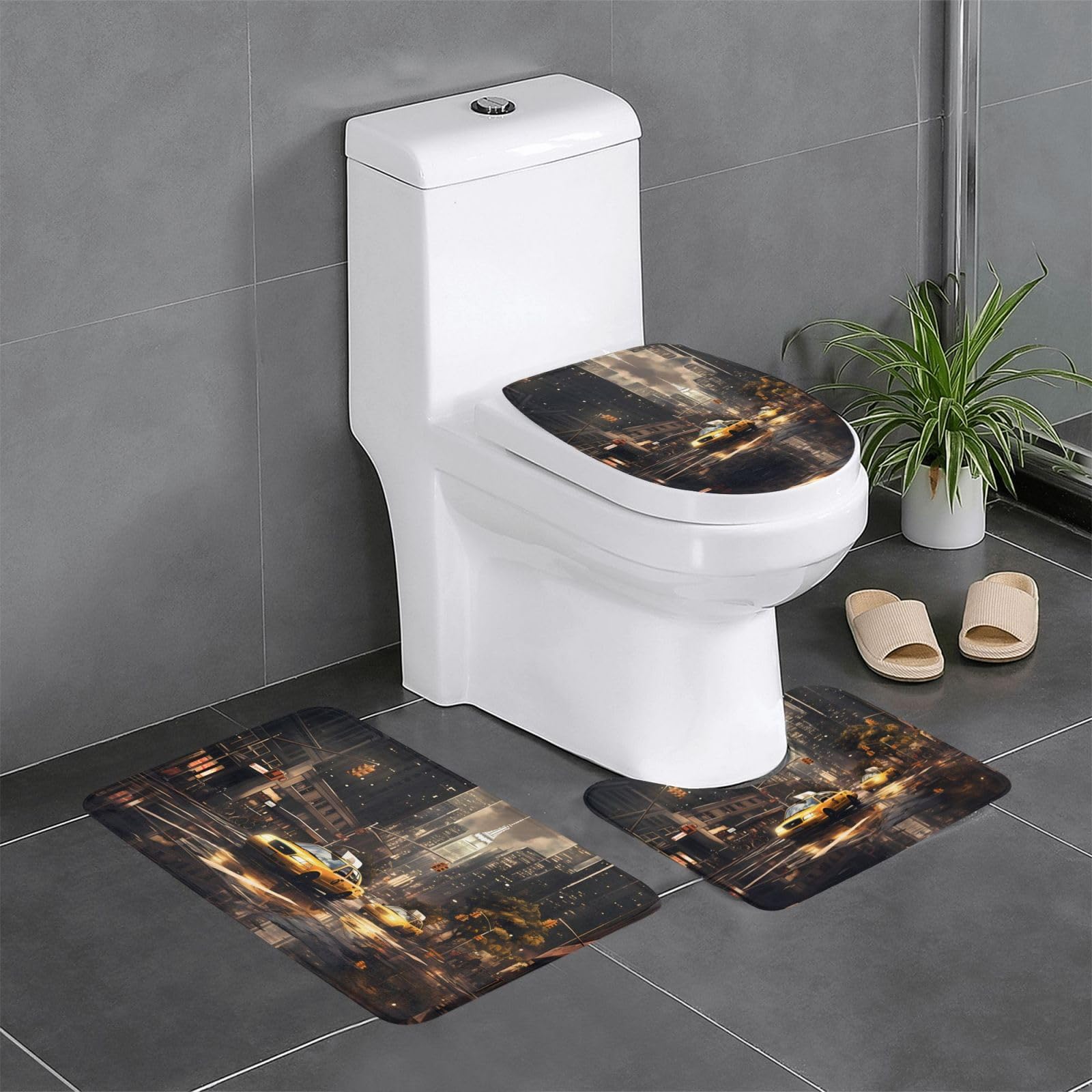 Tapis de salle de bain antidérapants pour éviter les glissades devant la coiffeuse
