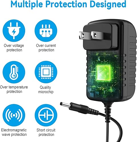 Miniatura 2 de PKPower Adaptador de CA DC para Black & Decker GC1800 GCO1800 GC180WD B&D GC 1800 Tipo 2 0.394 in DC Taladro inalámbrico GC01800 BD B&D HPC18 Slide