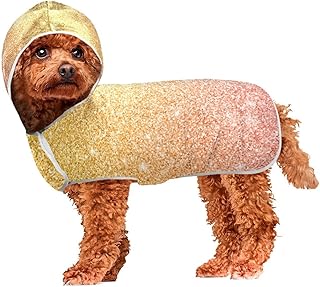 Gold Pink Glitter Dog Drying Towel Quick Drying Towel for Dogs and Cats Hooded Dog Towel