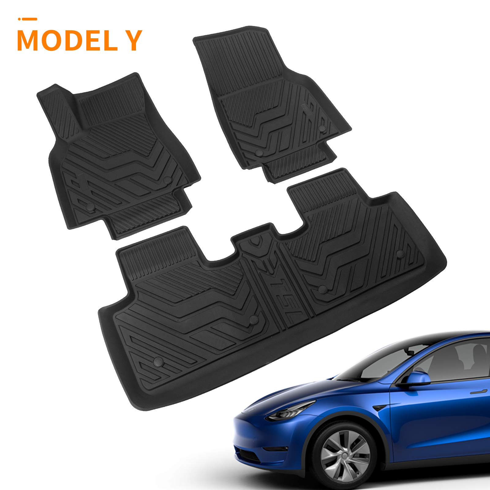 Buy Bomely Fit Tesla Model Y 2020 2021 2022 Floor Mats TPE Car Floor