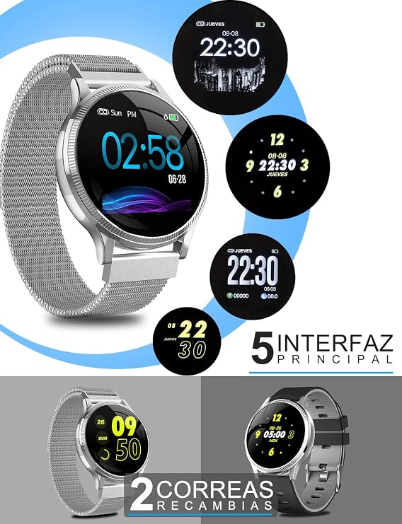 NAIXUES Smartwatch, Smartwatch, IP67, Fitness-Armband, mit Pulsmesser,  Schlafüberwachung, Schrittzähler, Kalorienzähler für Damen, für iOS und  Android: Amazon.de: Elektronik \u0026 Foto