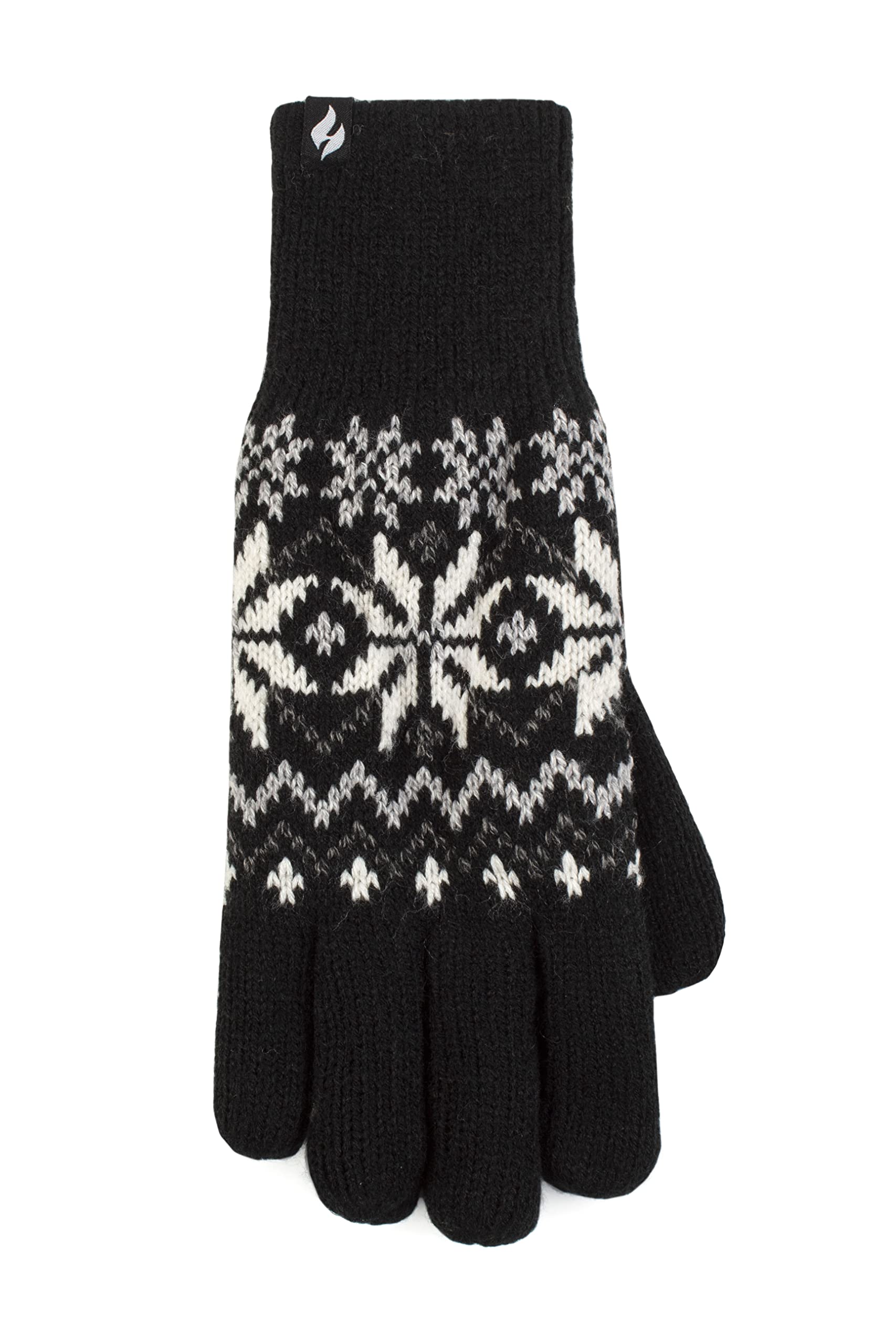 HEAT HOLDERS SOCKSHOP Ladies Avens Patterned Gloves Pack of 1 Black M/L