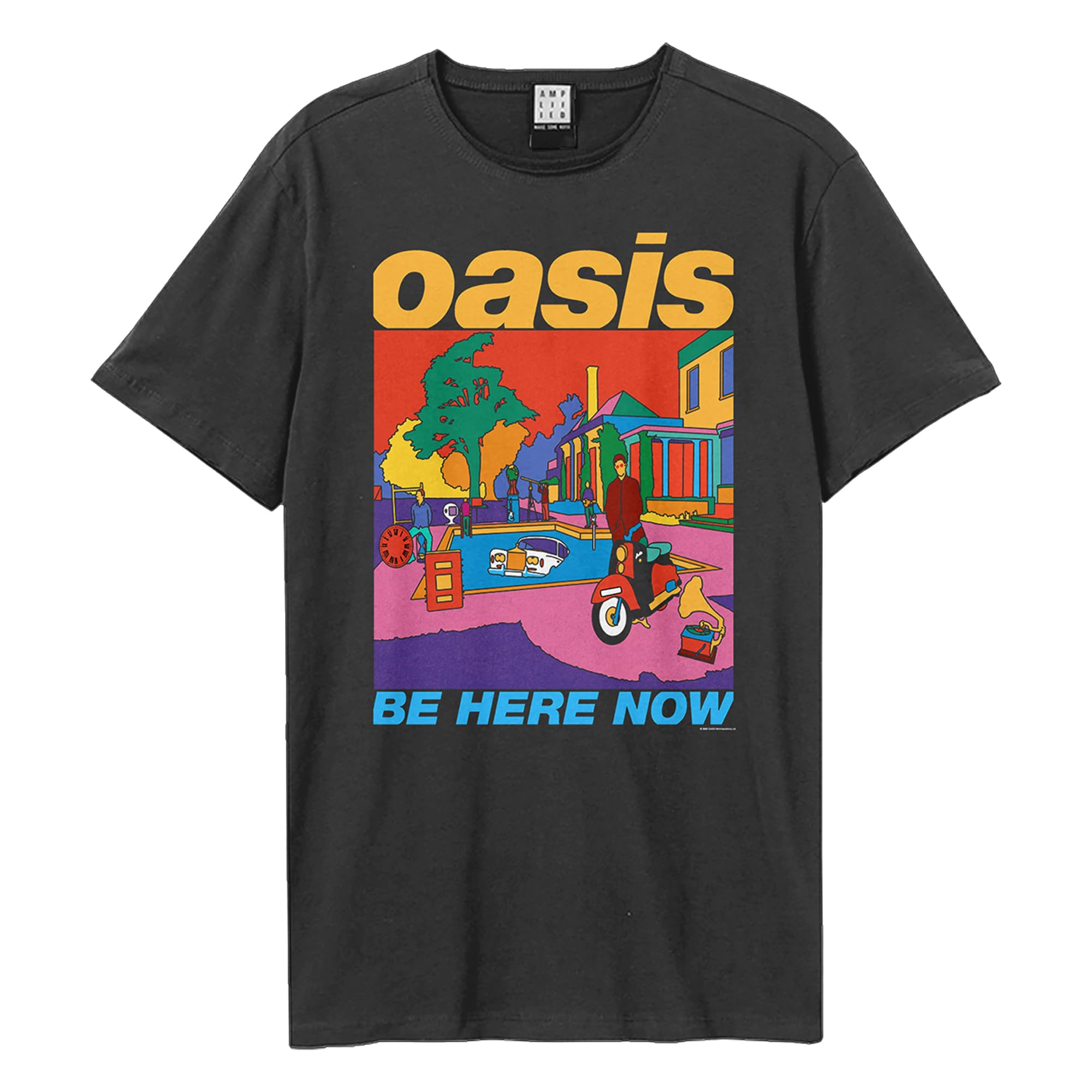 Amplified Oasis Be Here Now Album Artwork Graphic Tee Charcoal L