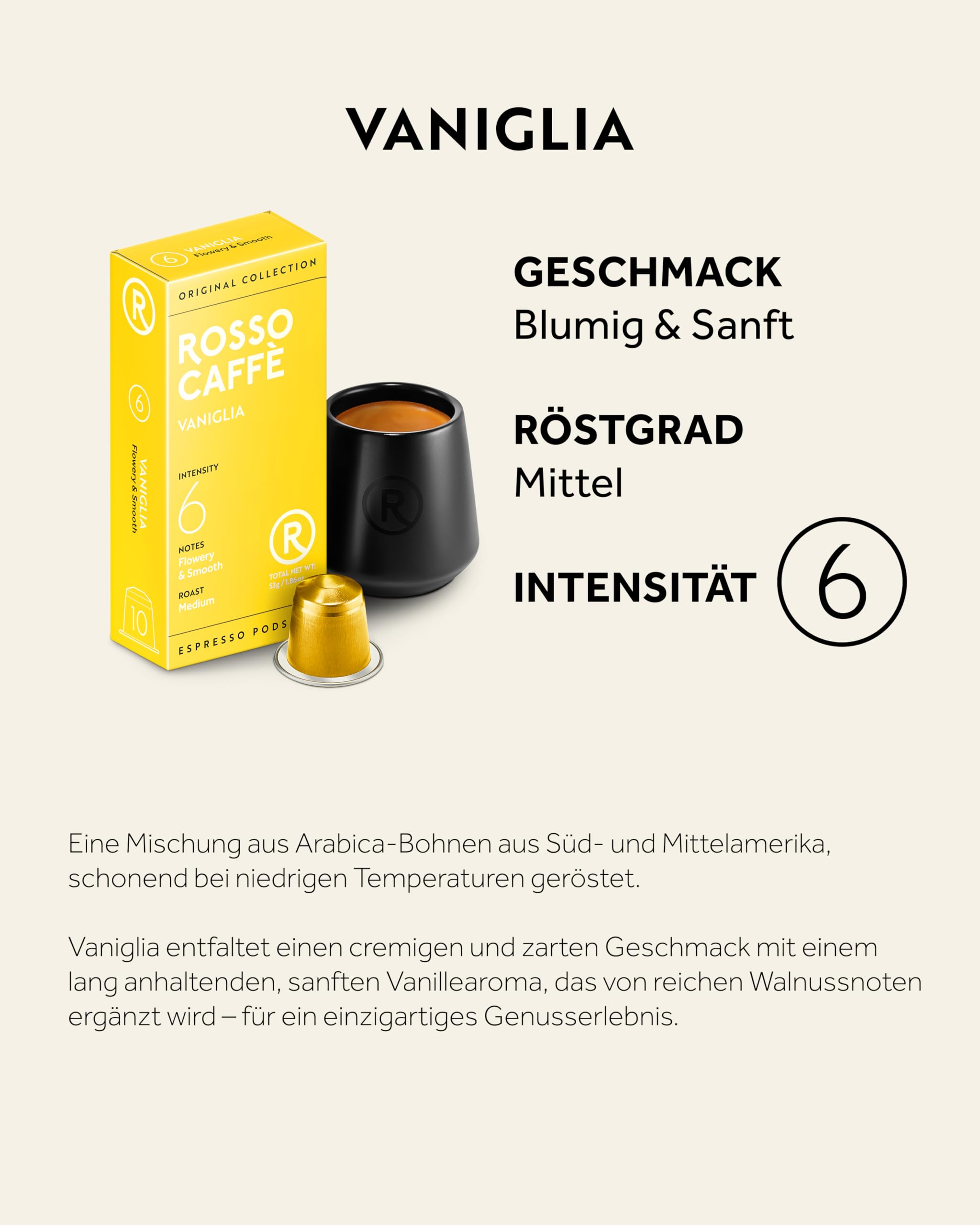 ROSSO CAFFÈ Nespresso Kapseln 120 Stück Aromakaffee, 3 Premium Geschmacksrichtungen Mixpaket, Nespresso kompatible Kaffeekapseln, kompatibel mit Original Kapselmaschinen