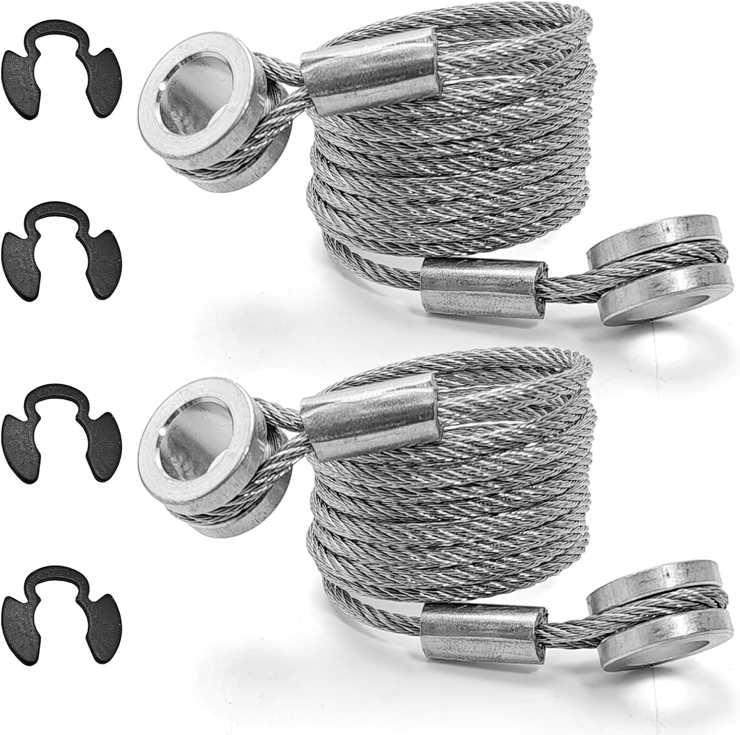 2pcs Hood Restraint Cable Compatible with Peterbilt 389 388 384 Trucks, Replacement Part L92-6017-1065 L9260171065 (41.5" Long)