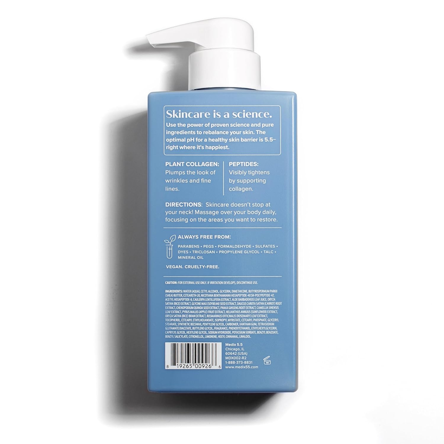 Medix 5.5 Glycolic Acid Body Wash + Collagen + Peptide Firming Cream + 3% Hyaluronic Acid Anti-Aging Booster Serum Set