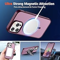 Vista 516 de SUPFINE Funda magnética para iPhone 11 (compatible con MagSafe) (protección contra caídas de grado militar), translúcida mate a prueba de golpes