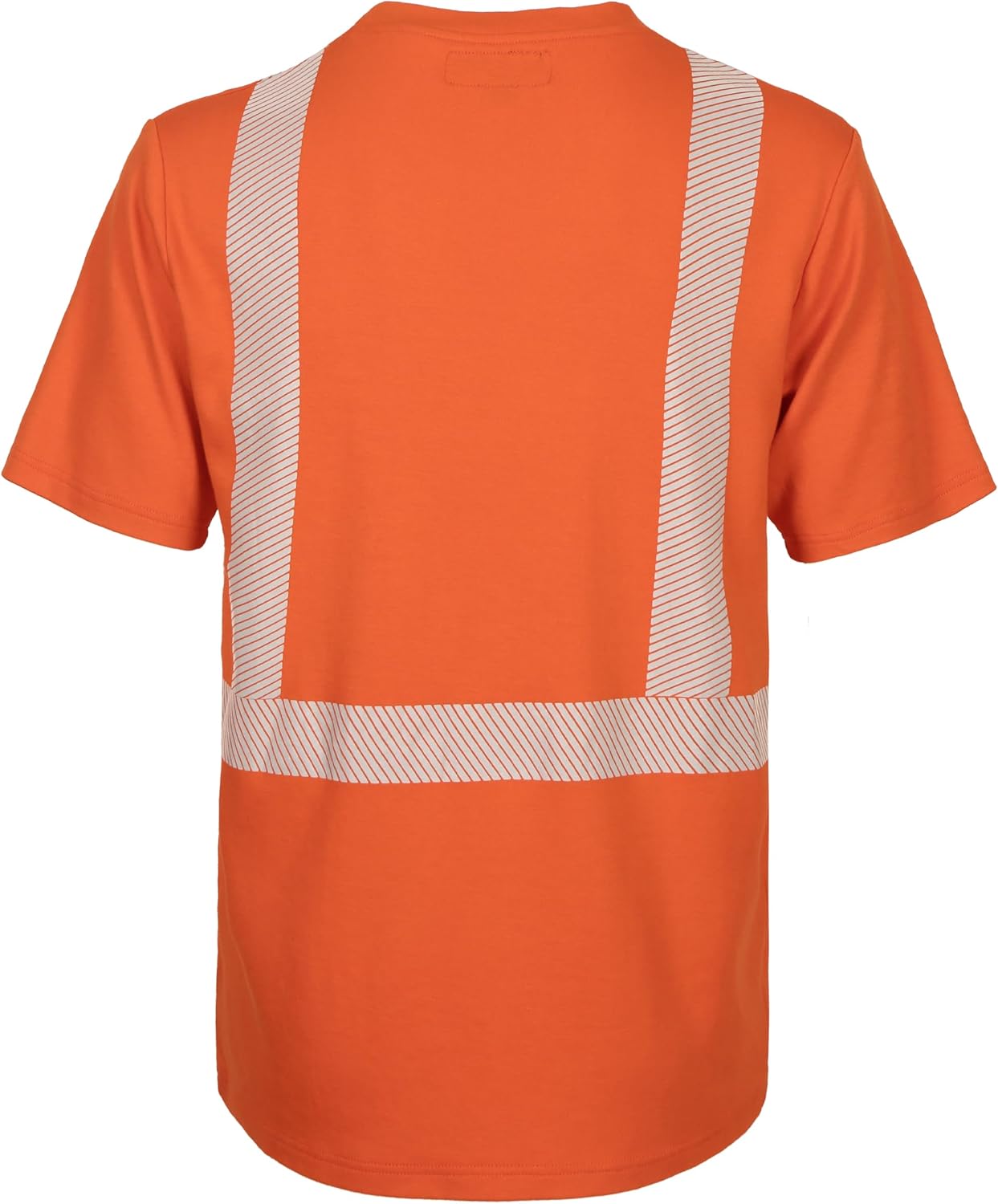 BOCOMAL Men's FR Shirts Hi-Vis Short Sleeve Flame Resistant Safety Crew Tee | Fire Retardant 7oz Cotton,2" High Visibility Reflective Trim,Chest Pocket,NFPA2112 CAT2,Arc Rated Work T-Shirt,Relaxed Fit