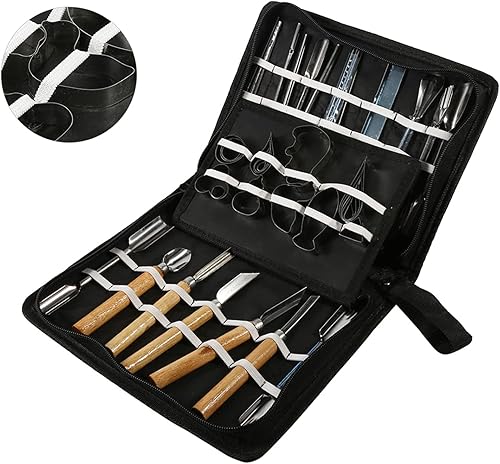 Miniatura 2 de AYNEFY Kit de herramientas de tallado culinario de cocina, 46 piezas de verduras y frutas, herramientas de tallado de alimentos, cincel de comida de