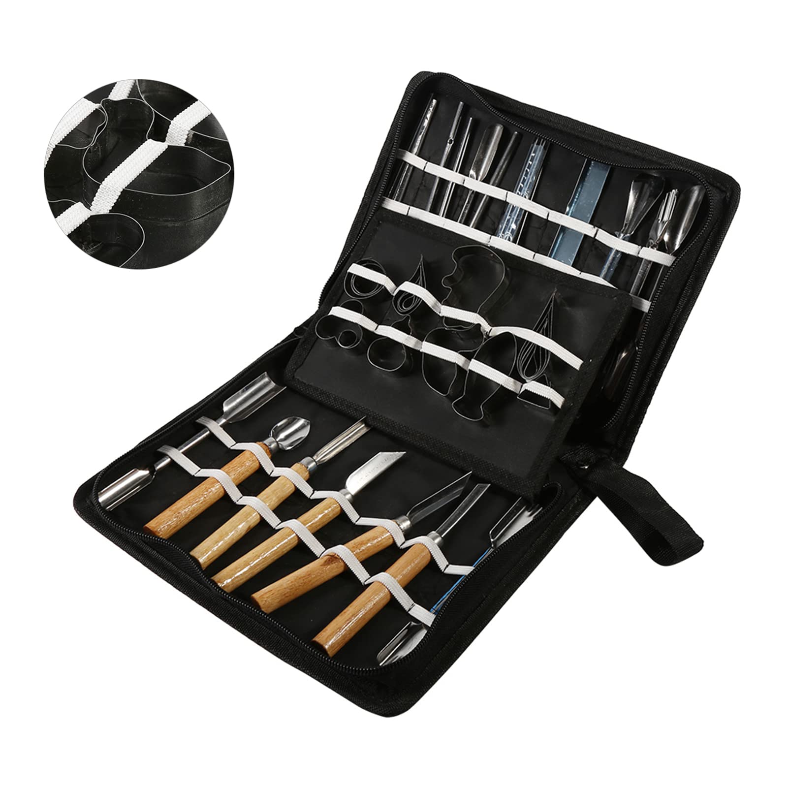 Set 46Pcs Carving Tools Kit Portatile Frutta Verdura Cibo Scalpello Prodotti da Taglio Cucina Coltello da Cucina Intaglio
