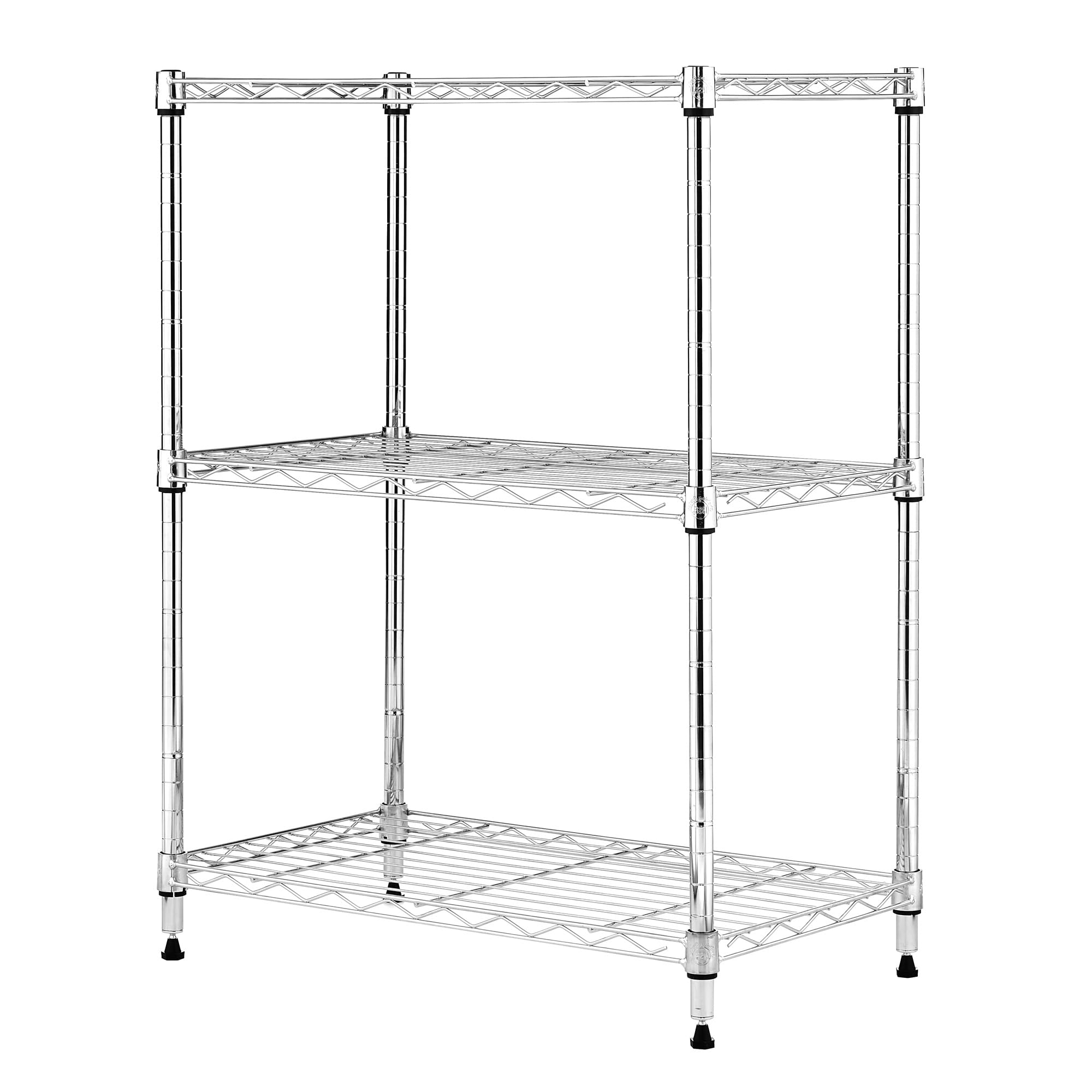 3-Tier Metal Wire Shelf, 250 lb/Shelf, Chrome, 13.5x23.3x30.1 in — Amazon image 4