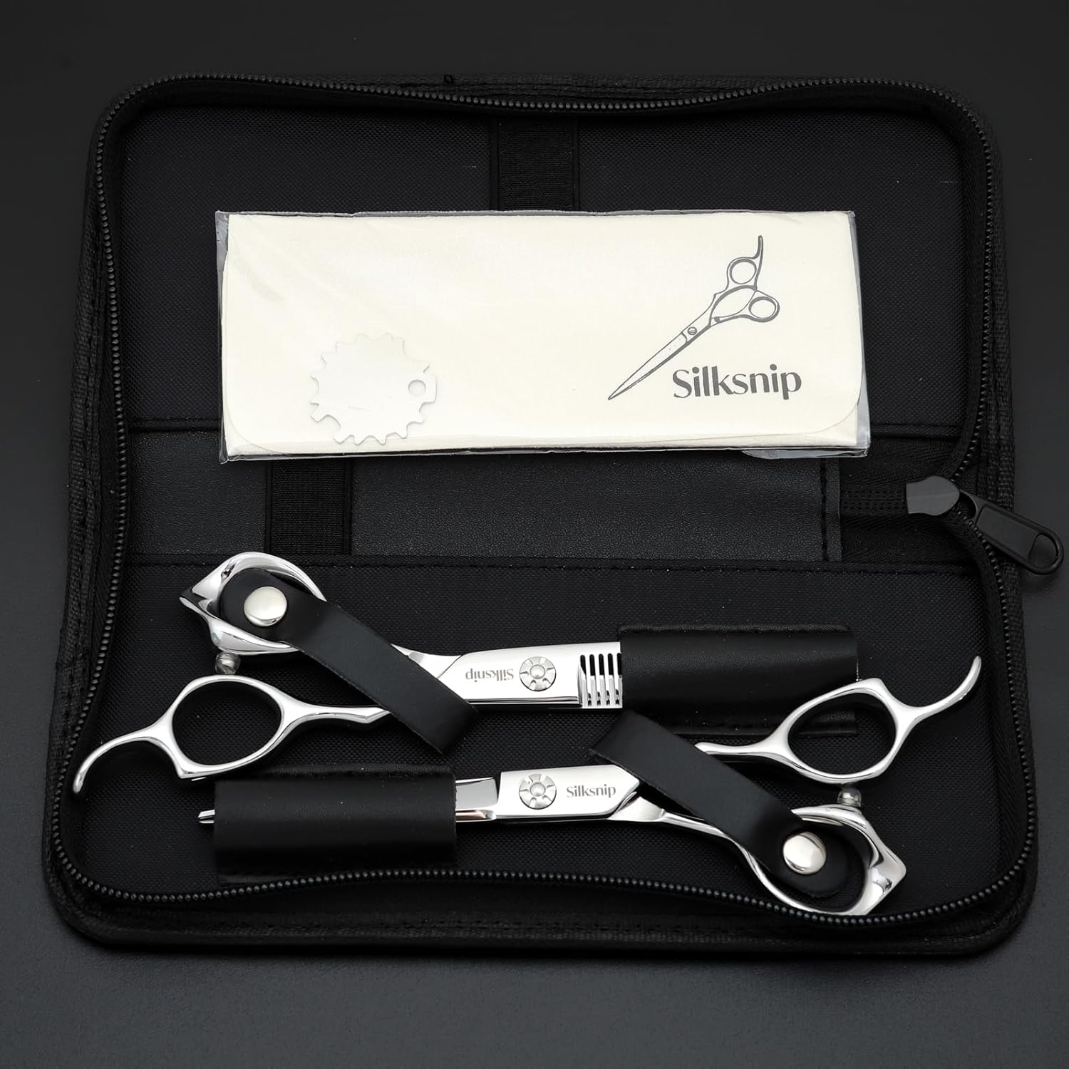 6" Hair Cutting Scissors & Texturizing Teeth Shears,Professional Barber Hair Cutting Shears Set Thinning Shears Handmade Ergonomic Design, for Salon Men Women Home Use