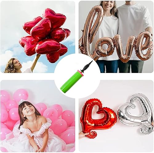 Miniatura 10 de ouyili Bomba de globo de mano de doble acción bidireccional - Bomba de aire soplador de mano para globos - Bombeo de inflador de globos - Máquina