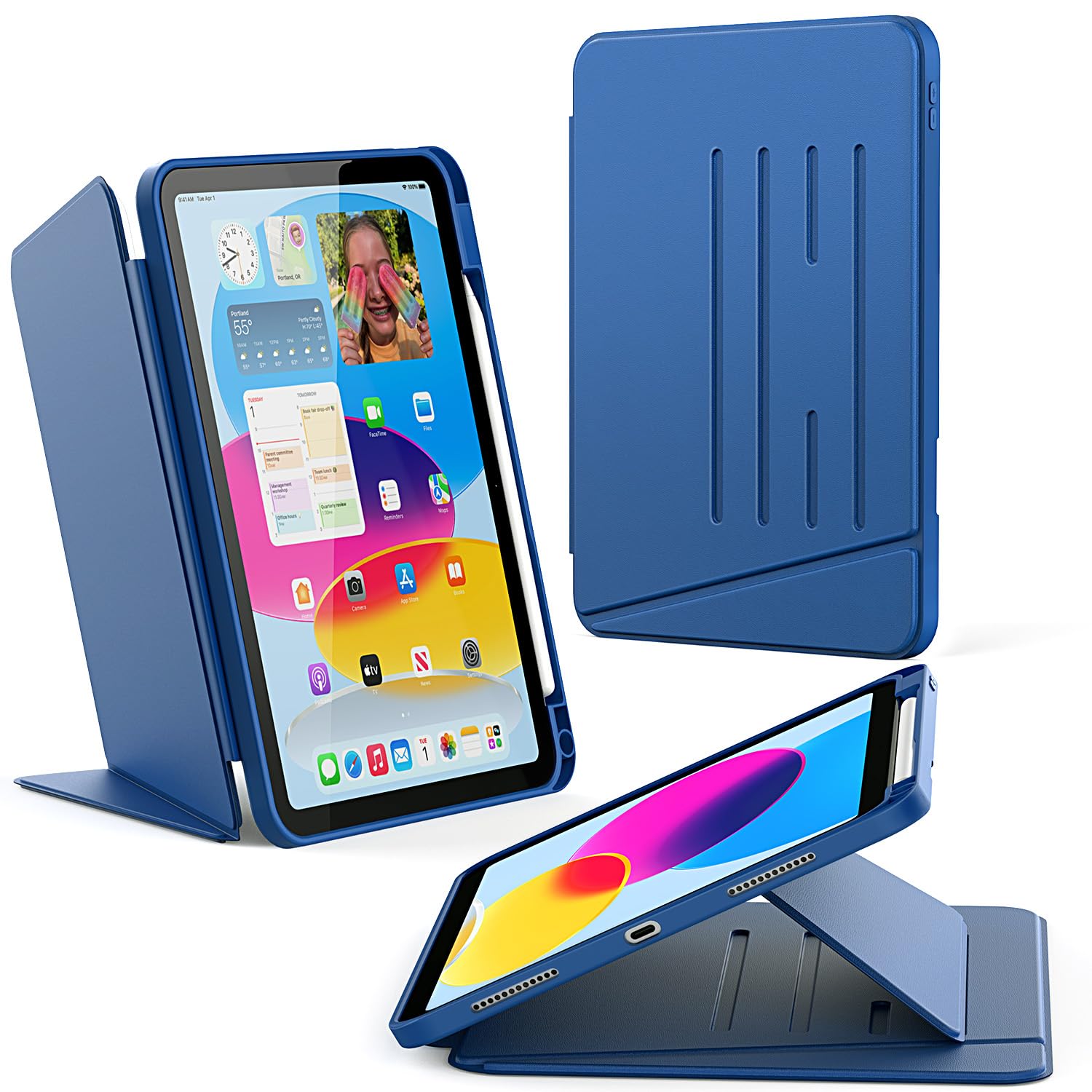 Amazon.co.jp: [縦横スタンド ペン収納]CACOE iPad 11世代 10世代