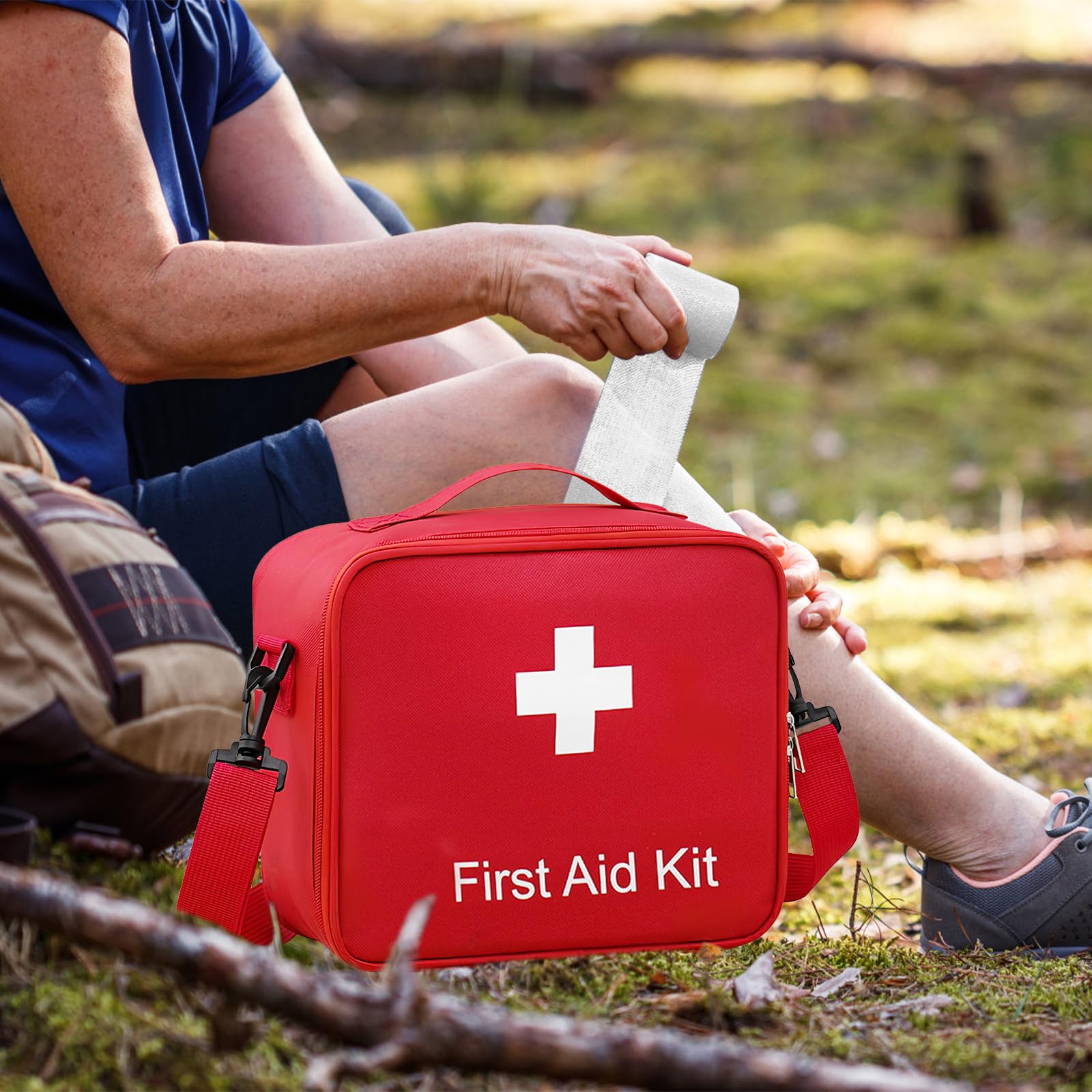 2 Piezas Kit Primeros Auxilios VacíO Tela Oxford Botiquin De Primeros Auxilios Impermeable Y Resistente Al Polvo Botiquin Para La Familia, Viajes Y Aventuras Al Aire Libre
