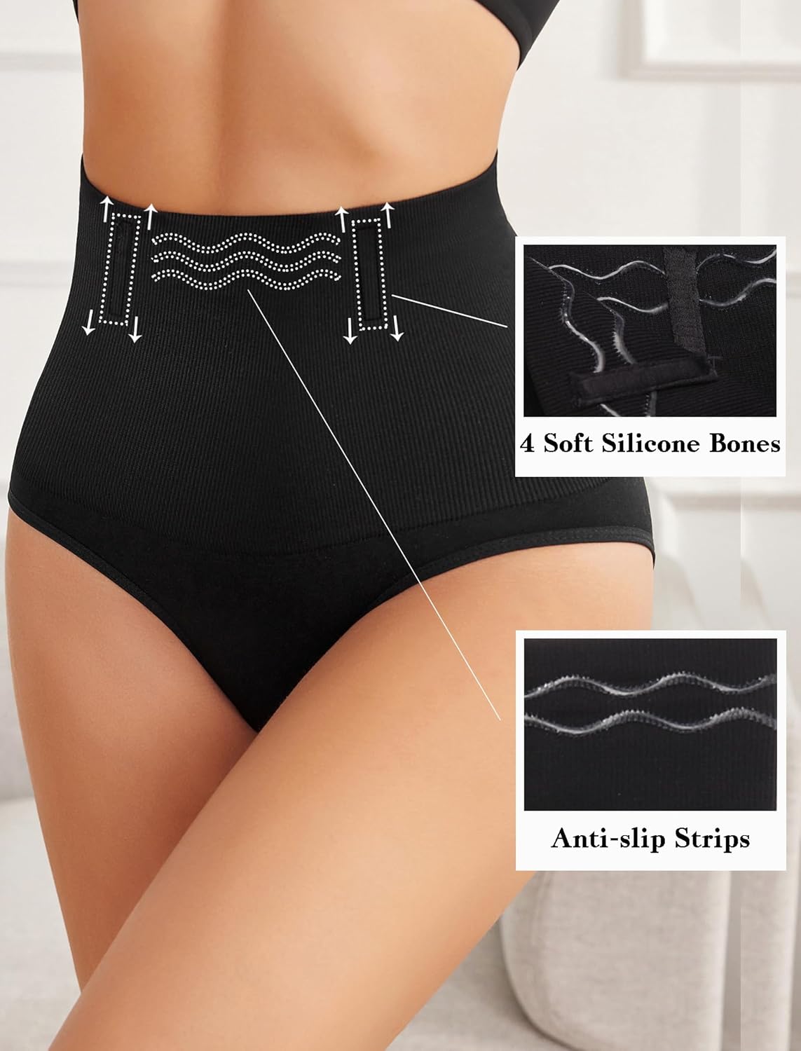 Avidlove Tummy Control Thong Shapewear for Women High Waist Shaping Underwear Seamless Body Shaper Panties - Image 5