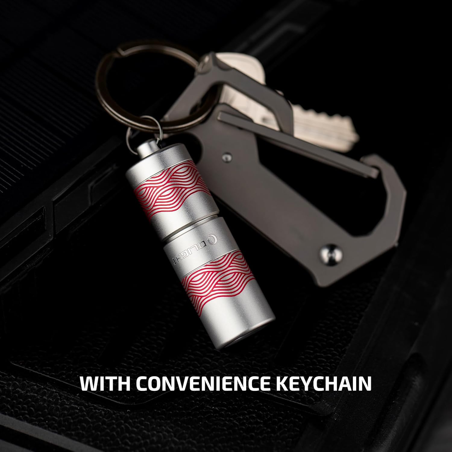OLIGHT I1R 2 Pro Eos 180 Lumens EDC Rechargeable Keychain Flashlight, Powered by Built-in Rechargeable Battery with Type-C USB Cable, Slim Mini Handheld Light for Everyday Carry (Silver-Flow)