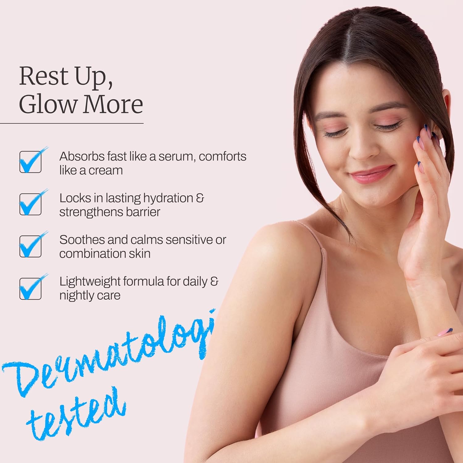 Intermission Rest-Up Serum Cream 2.36 fl oz – Serum + Cream Hybrid Moisturizer, CHEMOCICA™ 700,000 ppm, Hyaluronic Acid + Ceramide + Panthenol, Lightweight Hydration for Sensitive & Combination Skin - Image 4