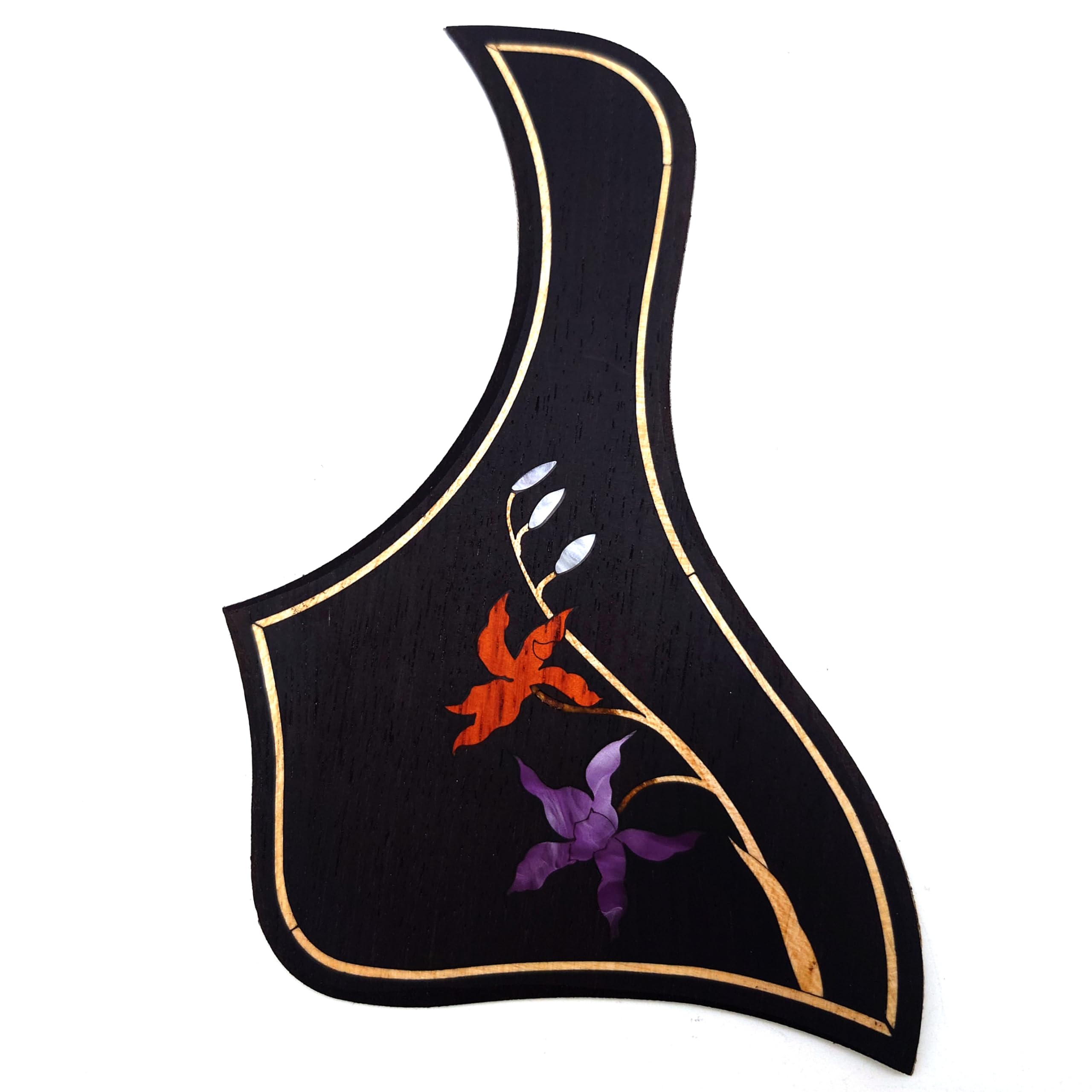 Guitar Pick Guard, Battipenna in abalone in palissandro autoadesivo for Chitarre acustiche folk D-45 Taylor(34)