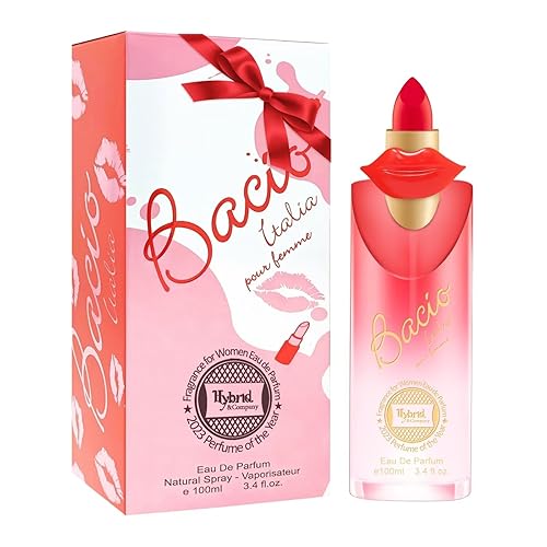 Hybrid & Company Bacio Italia - Fragancia distintiva para mujer con aroma independiente atrevido, 3.4 onzas líquidas Hybrid & Company Bacio Italia - Fragancia distintiva para mujer con aroma independiente atrevido, 3.4 onzas líquidas