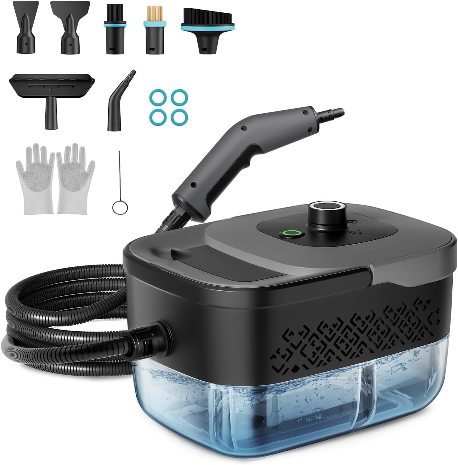 Pulitore a Vapore, Pulitore a Vapore Portatile, 1600ML Serbatoio, 4 Bar