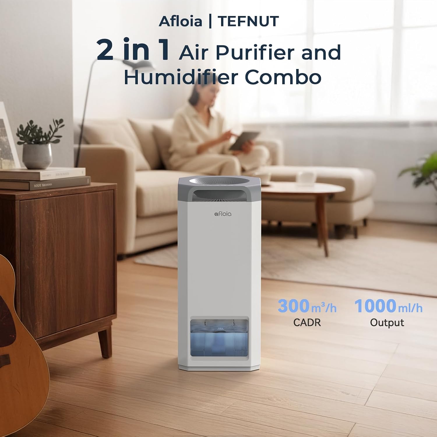 Afloia TEFNUT 2-in-1 Air Purifier and Humidifier Combo