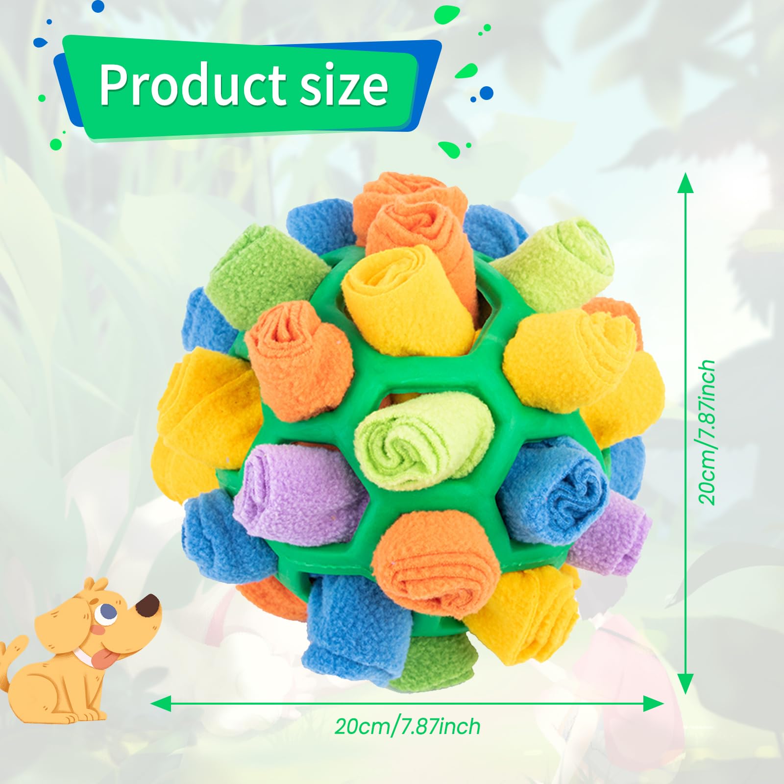 VidFair Dog Toys,Pet Dog Snuffle Ball Pet Sniffing Training Toy Treat Dispenser Slow Feeder Dog Relieve Stress Nosework Puzzle Toy Pet Products,Applicable to Large,Medium,Small Dogs - Image 2