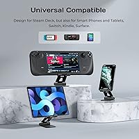 Vista 8 de MEPATEM Base de soporte ajustable para cubierta de vapor, base plegable de aleación de aluminio antideslizante para escritorio, cuna de muelle