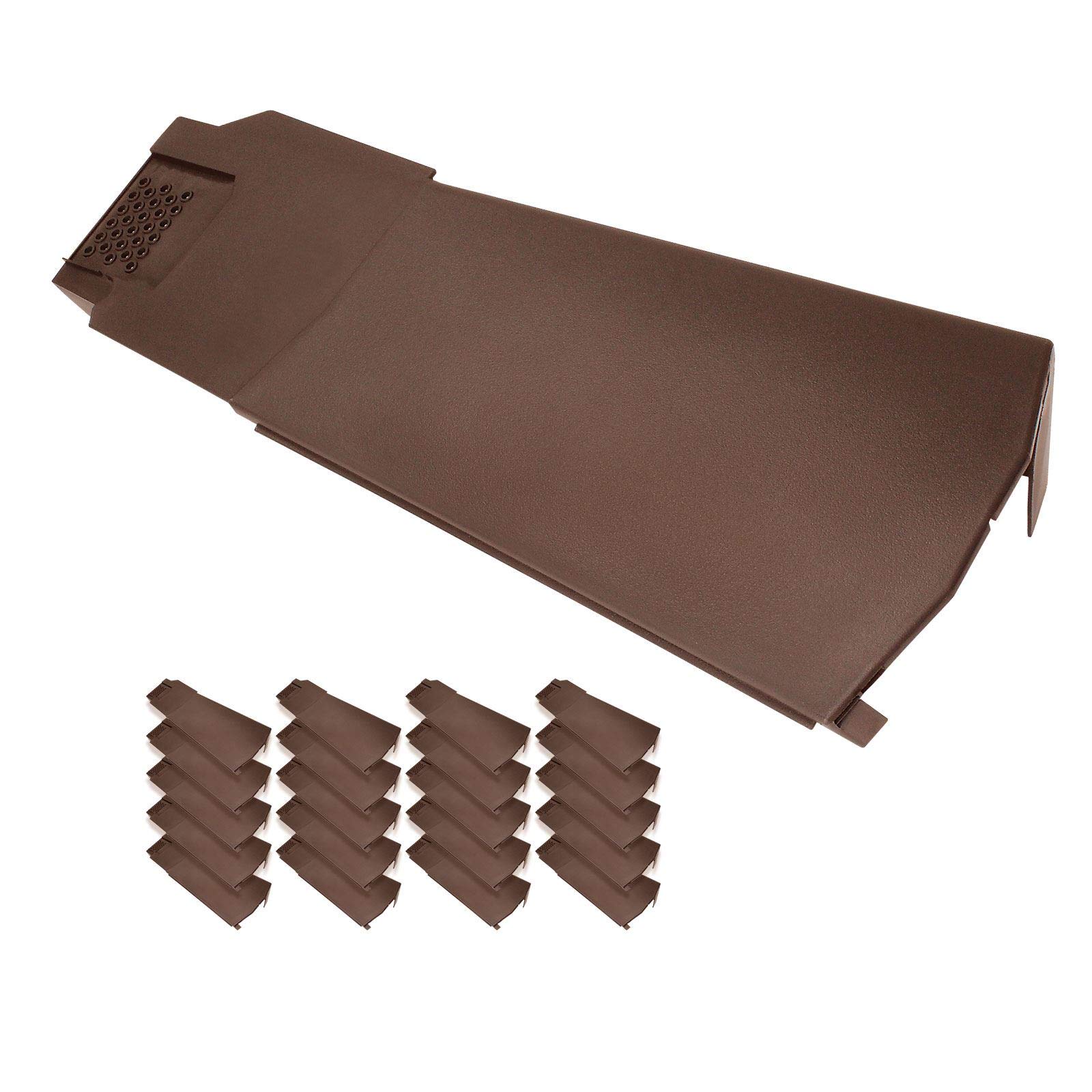 Klober KR9785-0247 Contract Dry Verge Unit (20 Pack) - Left, Brown
