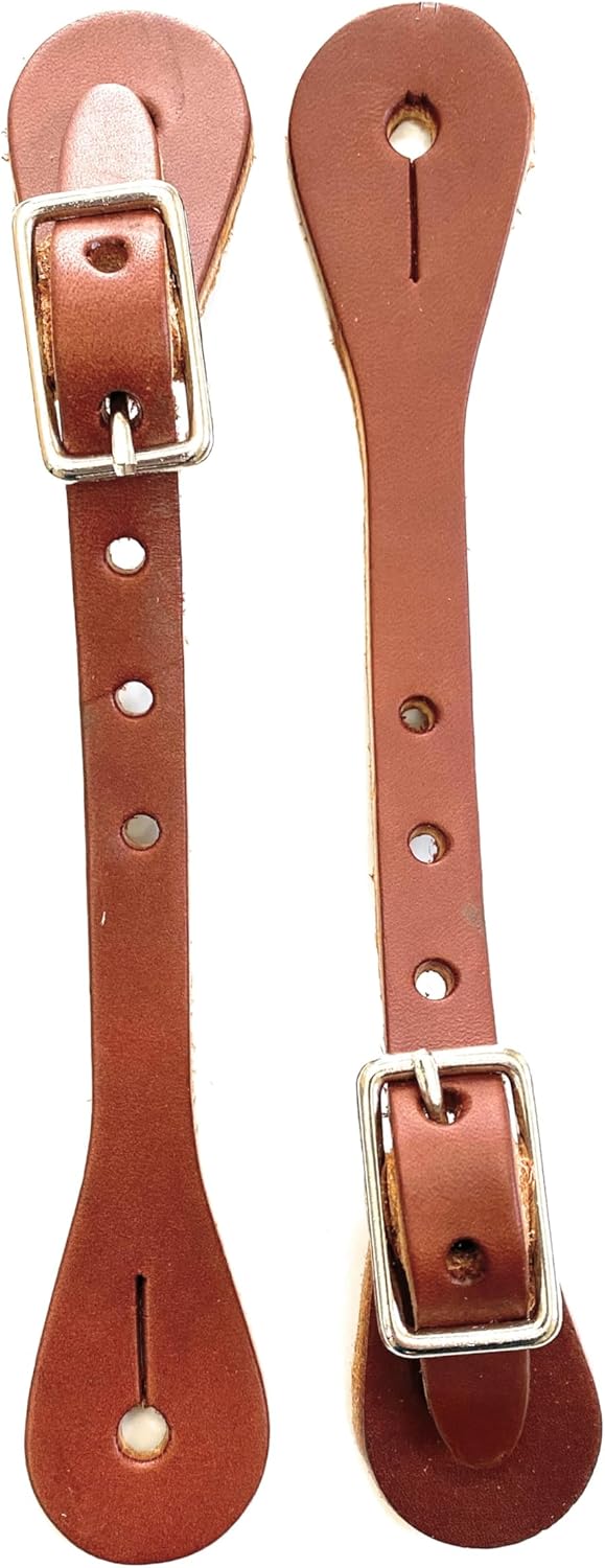 AJ Tack Youth Antique Brown Steer Head Spurs Package