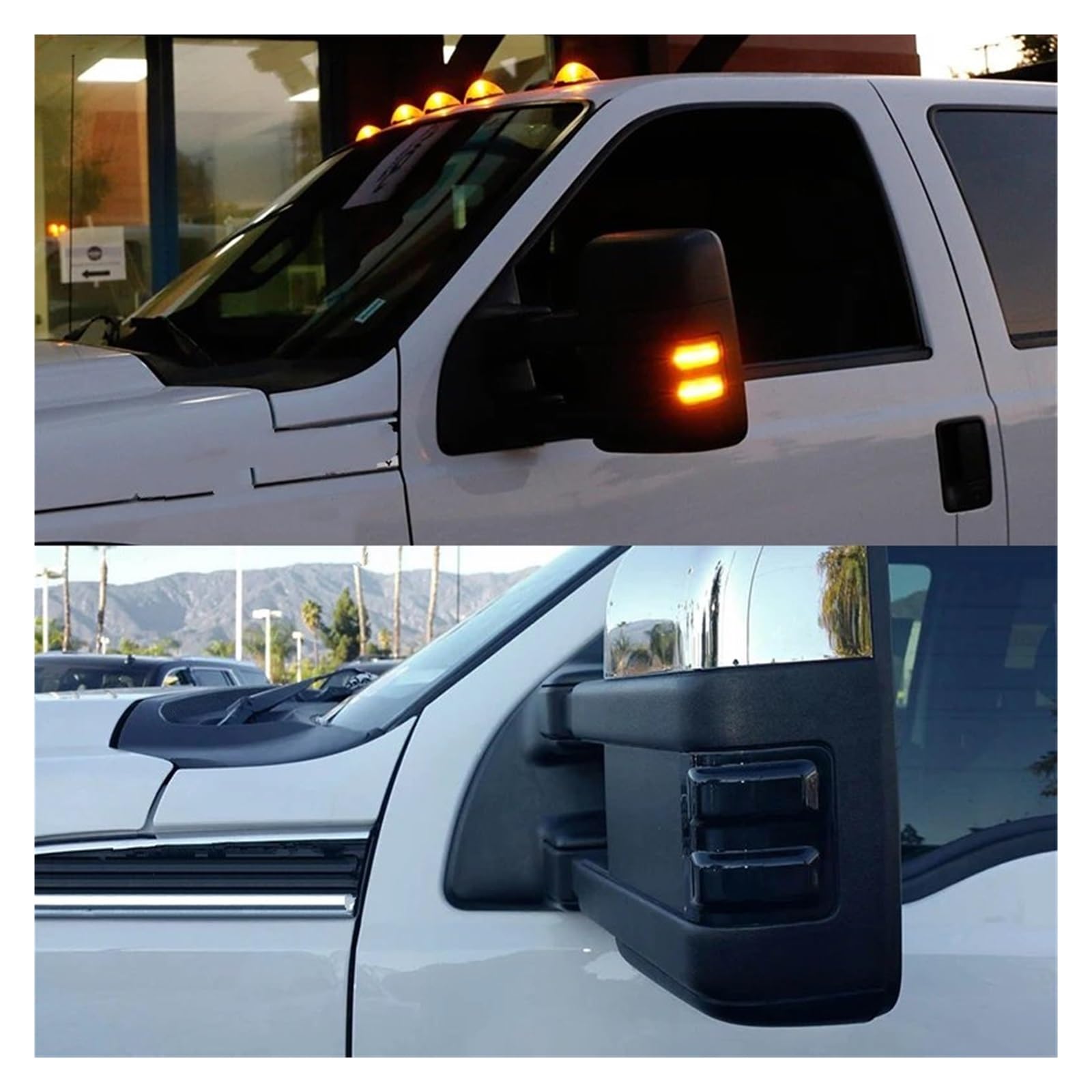 Señl Giro Coche para Ford para F150 F250 F350 F450 F550 2008-2016 Lámpara De Señal De Giro 12 V Lámparas Posición De Espejo Lateral LED Color Amarillo Ámbar Giro Indicadoras