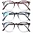 Henotin 3-Pack Blue Light Blocking Reading Glasses,Spring Hinge Computer Readers for Men Women,Anti UV Ray Filter Eyeglasses (Multicolor, 0.5)