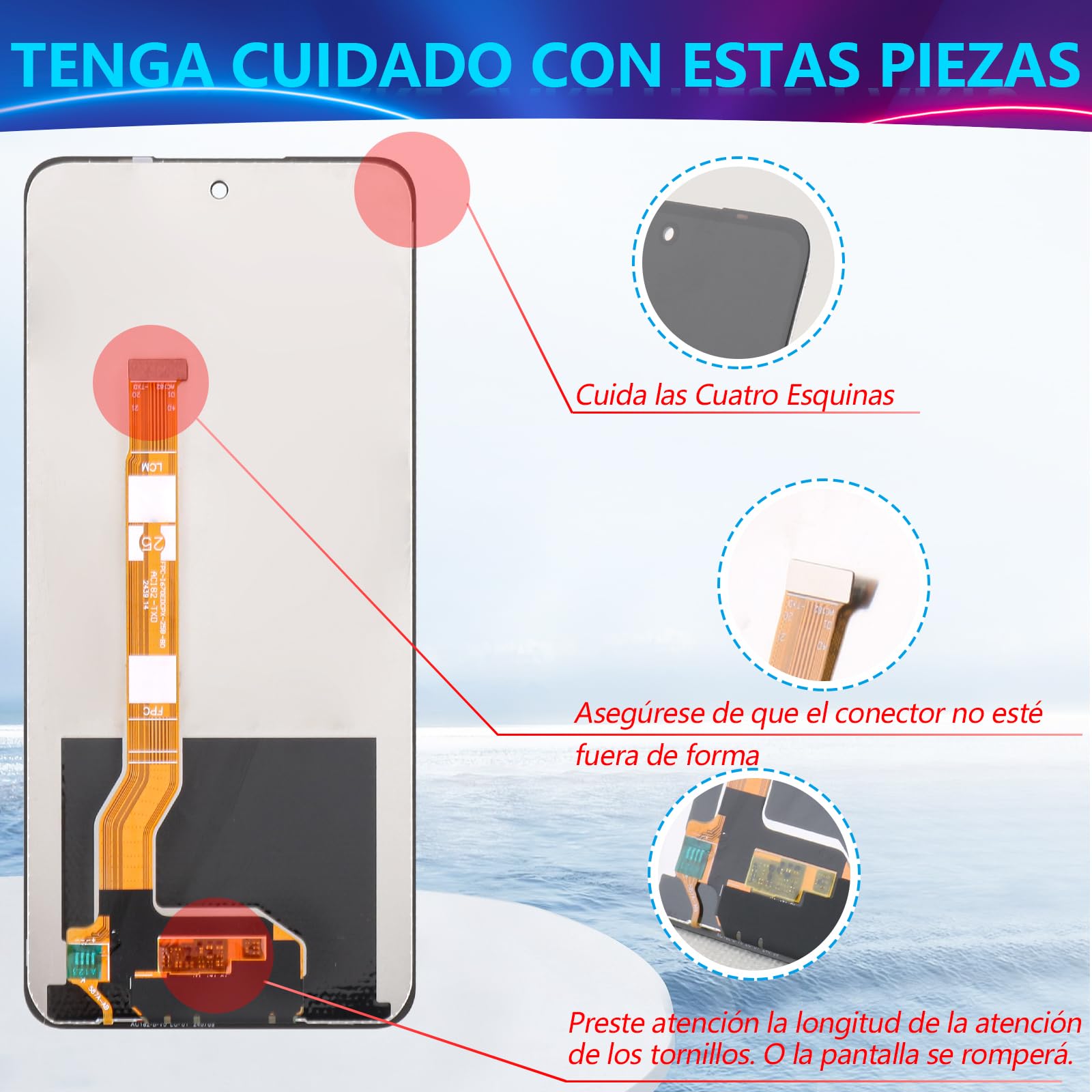 RongZy Pantalla para OPPO A40/A40m/A3 4G CPH2669 CPH3669 Pantalla Táctil LCD Kit de Pantalla de Repuesto Ensamblaje Digitalizador de Reemplazo con Herramientas(Negro)