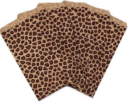 Miniatura 5 de Ikee Design 200 unidades de papel de 4 x 6 pulgadas con estampado liso o bolsas de estraza estampadas para dulces, galletas, mercancía, recuerdos de