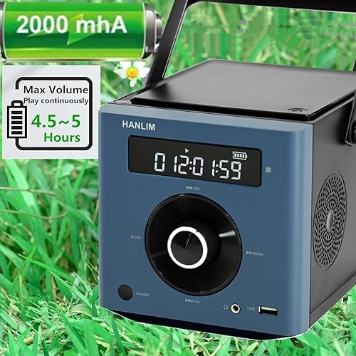 Miniatura 6 de Reproductor de CD portátil de 20 W compatible con BluetoothRadio FMreproducción de MP3entrada USBAUXconector para auricularesconector de