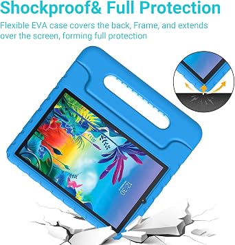 Kids Case for Lg G Pad 5 2019, Shockproof, Stand, Blue