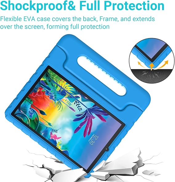 Kids Case for Lg G Pad 5 2019, Shockproof, Stand, Blue