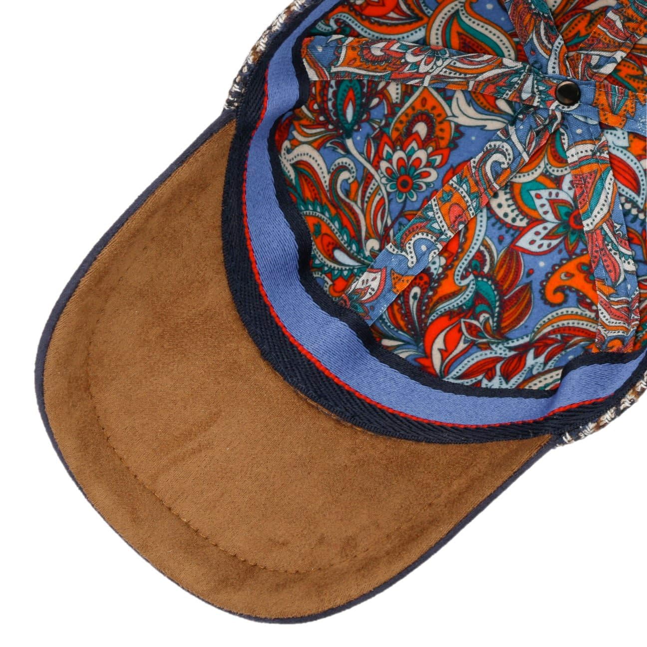Lierys Gorra Tweed Check Hombre - de Lana béisbol Cerrado por atrás, con Visera otoño/Invierno Invierno