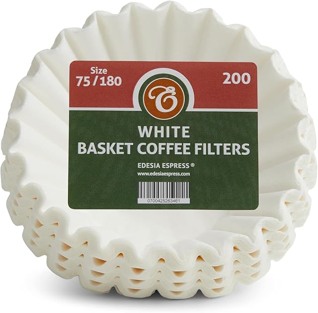 200 x 1¾ Pint / 4 to 10 Cup Basket Coffee Filter Papers by EDESIA ESPRESS