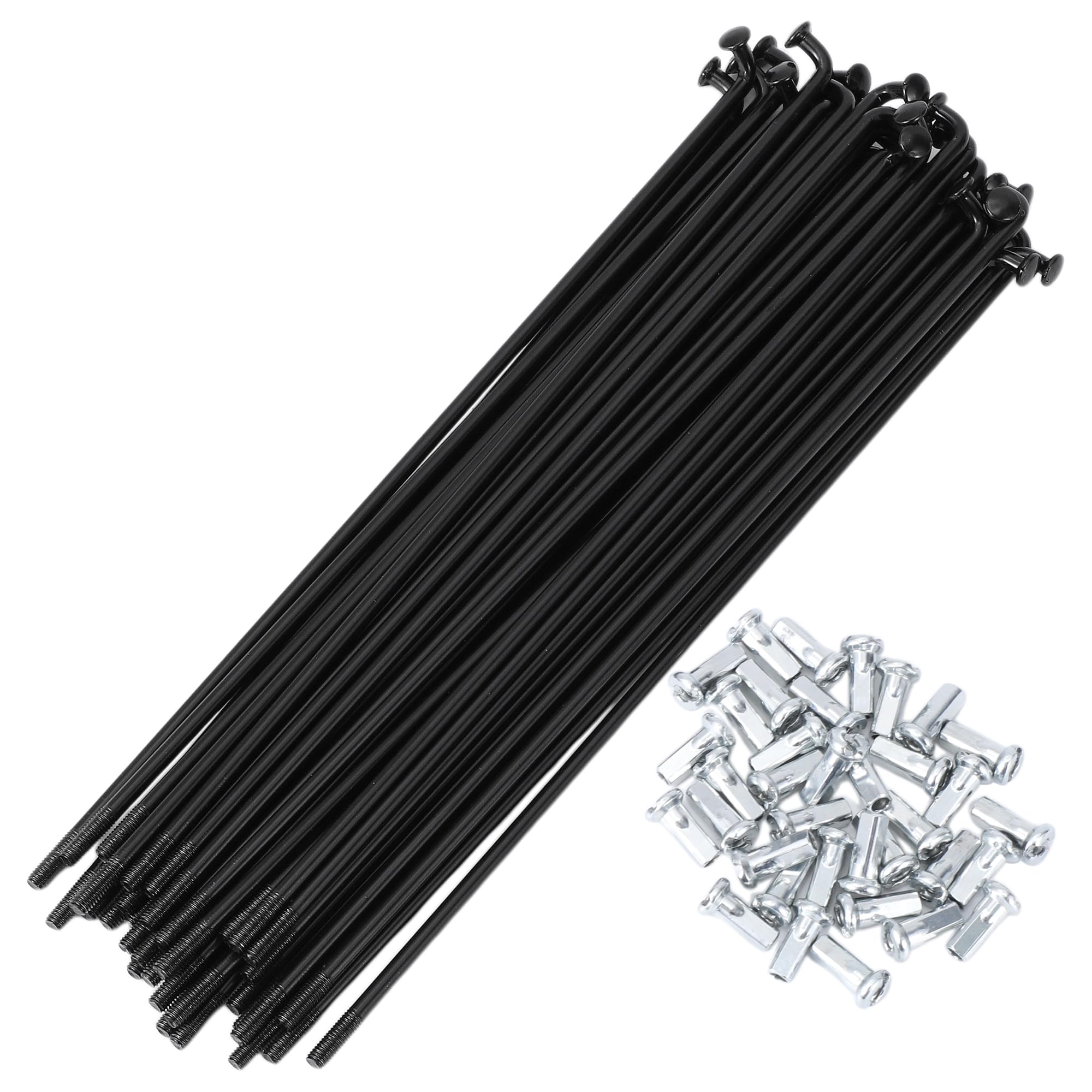 HEROFFIX 36 Set 12G Bicycle Spokes 154mm Bike Wheel Spokes 45 Steel Black