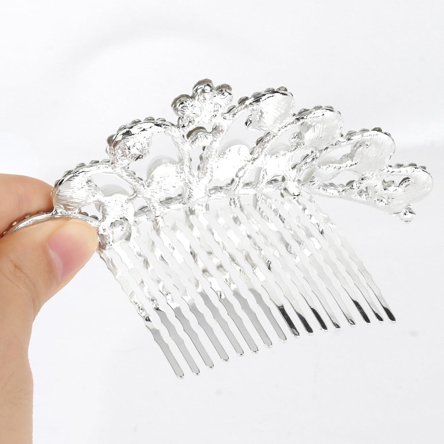 Tiara Crowns for Women Silver Birthday Quinceanera Quince Mini Rhinestone Tiara Crowns with Hair Comb Cute Hair Accessories for Women First Communion 3Pcs