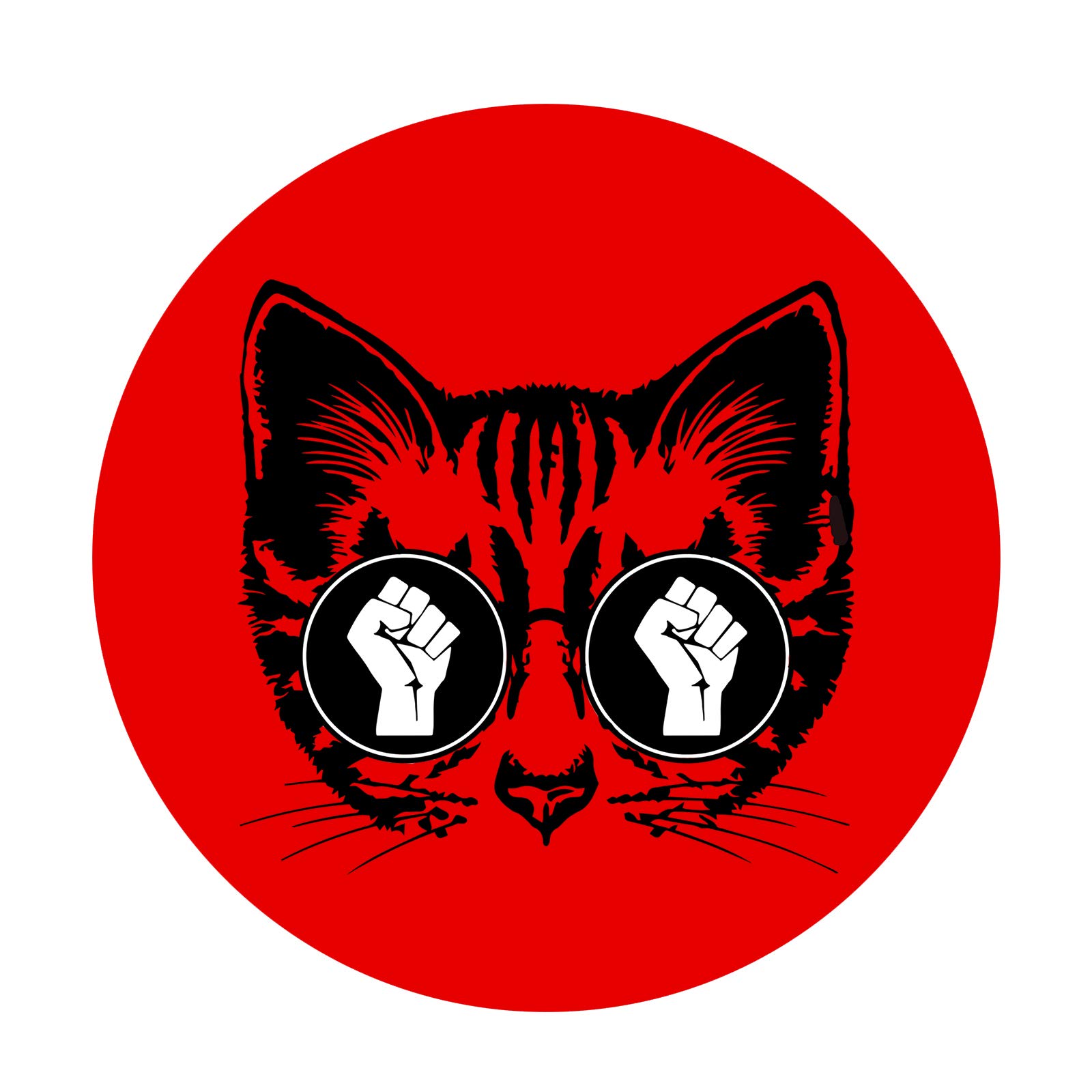 Adhesivo para parachoques de gato con puño: pegatina de vinilo resistente para exterior