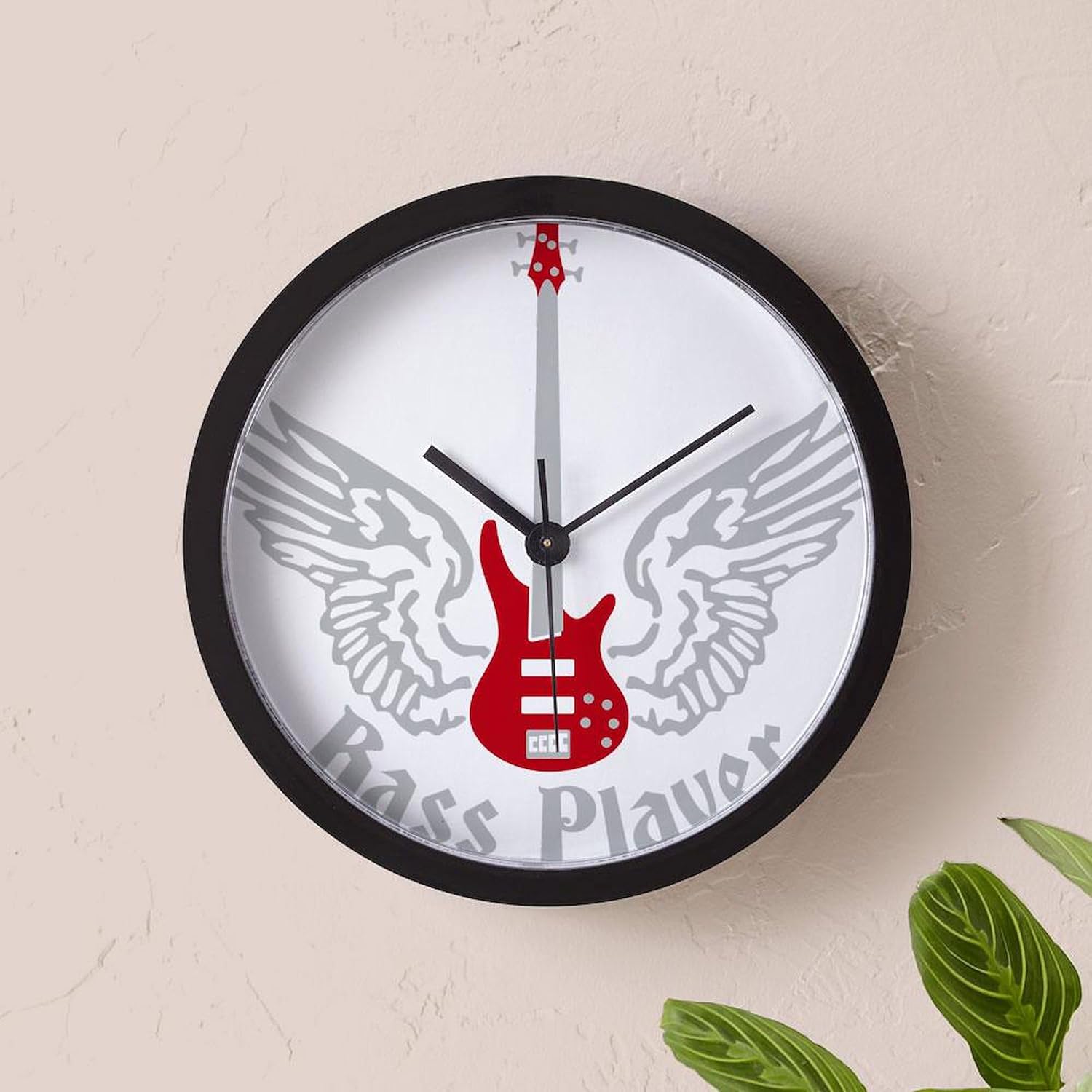 CafePress Bass Guitar 07 2011 F 2C 10" Wall Clock for Livingroom, Kitchen, or Office