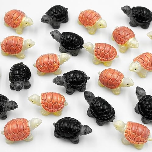 Miniatura 6 de Suartus Mini tortugas de resina, 30 piezas de figuras de tortugas en miniatura, figuras de tortugas marinas, figuras de tortugas pequeñas, estatua